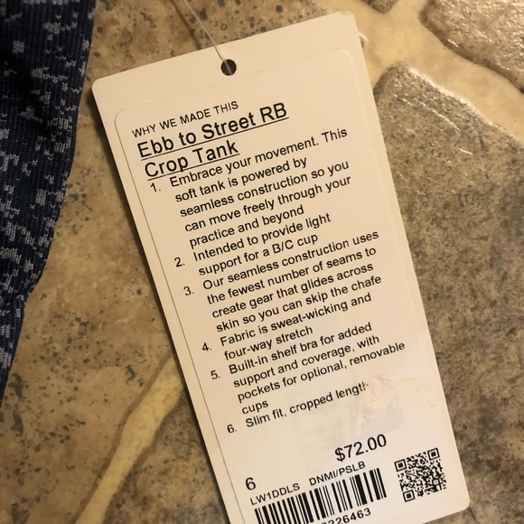 LULULEMON Ebb to Street Cropped Racerback Tank Top NWT - Picture 14 of 15